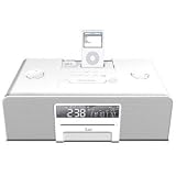 iLuv i199 High-Fidelity Bluetooth Speaker System with AM/FM, CD, Dual Alarm, and Dock for iPod (White)