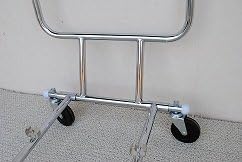 Classic Store Fixtures Double Bar Collapsible Clothing/Garment Rolling Rack
