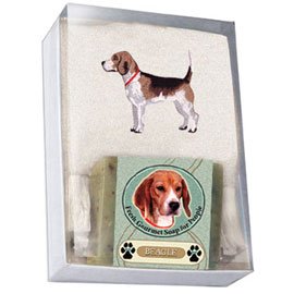 Single Gift Box with Beagle Soap and Towel