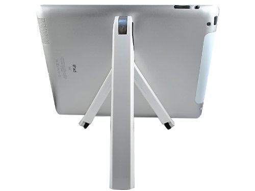 Portable aluminium alloy foldable tripod stand for iPad, iPad 2, XOOM, Blackberry Playbook, Tablet PC - White