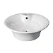 Decolav 1472-CWH 18-Inch Round Ceramic Vitreous China Vessel with Overflow, White
