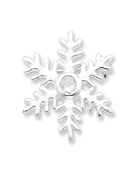 Sterling Silver CZ Snowflake Pin and Pendant
