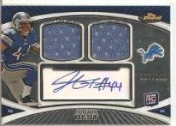 2010 Finest Dual Jersey Autographs #JB Jahvid Best/100 - Detroit Lions (RC - Rookie Card Insert - Piece of Authentic Jersey - Autographed - Serial #d to 100) (Football Cards)