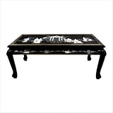 Black Mother of Pearl Coffee Table with Claw Feet