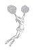 Cheerleader Sudden Shadow Wall Appliqué
