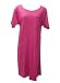 Short Sleeve Fuchsia Cotton Nightgown Plus Size 2X