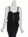 SUE STEMP Black Jersey Lace Pleated Top