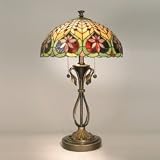 Dale Tiffany Antique Brass Danby Lamp Table