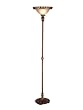 Dale Tiffany TR101089 Parisian Torchiere Lamp, Antique Gold Amber and Blown Glass Shade
