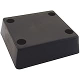 Vestil B-1213-4 Rubber Molded Dock Bumper, Rectangular, 13" Height, 12" Width, 4" Depth