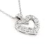 Sterling Silver CZ Open Heart Pendant Necklace