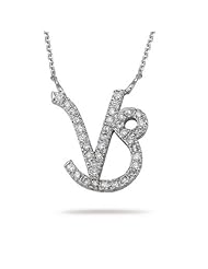 0.37 Cts Diamond Zodiac Pendant in 14K White Gold