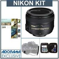 Nikon 50mm f/1.4G AF-S Nikkor Lens - Nikon U.S.A. Warranty - with Accessory Bundle (Tiffen 58mm Photo Essentials Filter Kit, Lens Cap Leash, Digital Camera and Lens Cleaning Kit)