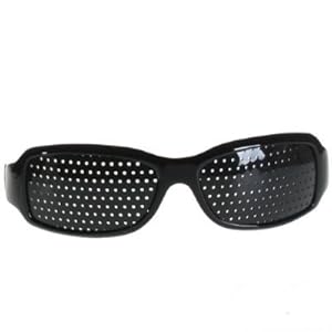 Gafas Estenopeicas Pinhole Mejorar Vista Corregir Miopia - negro(Pinhole Black)