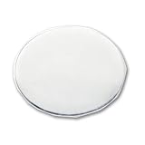 Rhodium-plated Polished Oval Pin