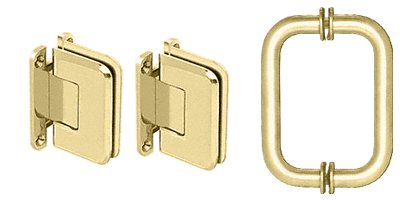 Buy CRL Brass Pinnacle Shower Pull and Hinge Set (CRL Showers, Plumbing, Bathtubs Showers & Saunas, Showers, Shower Doors)