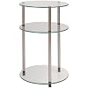 Convenience Concepts Go-Accsense 3 Tier Round Glass Side Table