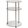 Convenience Concepts Go-Accsense 3 Tier Round Glass Side Table