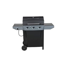 Char Broil T480 Three-Burner 40,000 BTU Gas Grill, with Sideburner