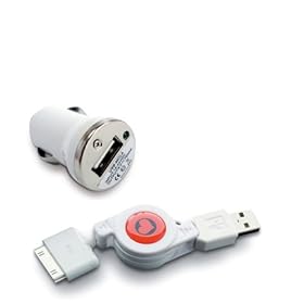 Lovemytime EM090929496 Cavo USB per iPhone + Adattatore USB per Auto