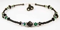 May Emerald .925 Sterling Silver Adjustable Beaded Anklets
