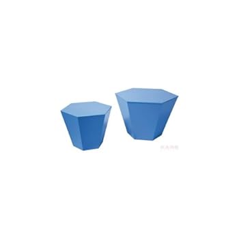 Kare design - Table basse hexagon bleue 2/set