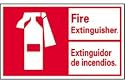 Fire Extinguisher Sign- Bilingual - Plastic