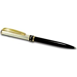 GRIFOS NMB511 Kugelschreiber Silber Schwarzlack handmade