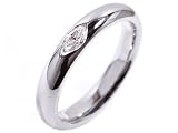 18k White Gold Fine Quality Marquise Diamond Flush Set Ring Size 6 Ctw 0.15
