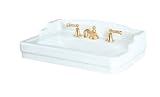 St. Thomas Creations 5123.082.01 Neo-Venetian Petite 8-Inch Centerset Pedestal Sink Only, White Finish