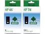 HP 45 Black & HP 78 Tri-Color Remanufactured Ink Cartridges