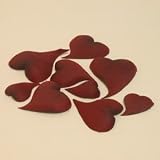 Artificial Silk Heart Shaped Petals Burgundy