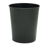 white baskets for storage-Safco(R) Round Wastebasket, 5 7/8 Gallons, Black