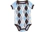 Baby Togs Dr. Seuss Blue Argyle Cat Newborn Bodysuit, 6 Months, Blue