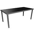 Gartentisch Aluminium Glastisch 180x90cm - Anthrazit/Schwarz