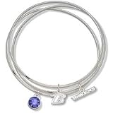 Baltimore Ravens Bangle Bracelet Set with Blue Crystal