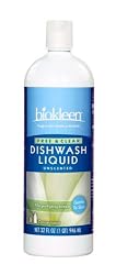 Biokleen Free & Clear Dishwash Liquid, 32-Ounce Bottles (Pack of 12)