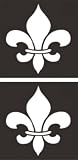 2 FLEUR de lis METAL Silhouette TRIVETS wall art Decor