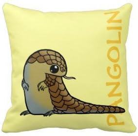Xiaojj Home Custom Cotton Chinese Pangolin Pillow 18x18 Inch One Side