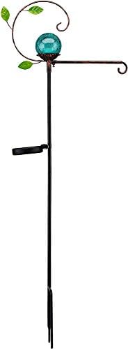 Pavilion - 5 foot Floral Solar Flag Stand Garden Stake