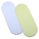 2 Fitted Cotton Moses Basket Sheets - 1 White & 1 Cream