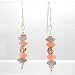 Dainty Moonstone Gemstone, Czech Glass Bead and Sterling Silver Dangle Earrings, #8630
