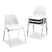 Stackaways&reg; Seating Shell Chairs, Gray with Chrome Frame, 4 per Carton (HON10014GRY) Category: Stacking Chairs