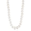 Bella Donna Damen-Collier Perlen 925 Sterlingsilber Zirkonia wei� S��waser-Zuchtperlen wei� 7,5-8,5 mm 45 cm 104085