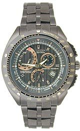 Citizen Men's Eco-Drive Perpetual Calendar Black Ion-Plated Sport Watch #BL5365-51E