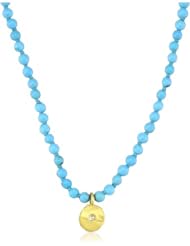 Katie Diamond "lucie" On Beads Yellow Gold Turquoise Diamond Strand Necklace