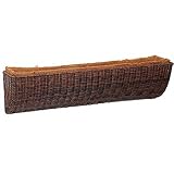 36" Resin Wicker Window Box Planter