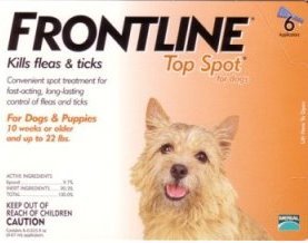 Merial TOPSPOT6-ORANGE Frontline Topspot 6 Pack Dog 0-22 Lbs. Orange