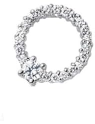 1.25 ct Ladys Diamond Circle Pendant in 18 kt White Gold