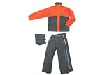 Amazon：携帯　バギー：レインスーツ サイドフルオープン オレンジ HR-362 / カラー：オレンジ / サイズ：M